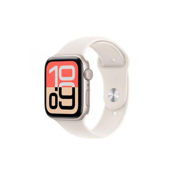 Apple Watch SE 3 GPS 40mm (MEH34MP/A) Csillagfény alumínium tok, csillagfény sportszíj S/M