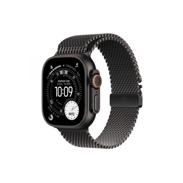 Apple Watch Ultra 3 GPS + Cellular 49mm-es fekete titántok, fekete titán milánói szíj – Small (MF1N4QH/A)