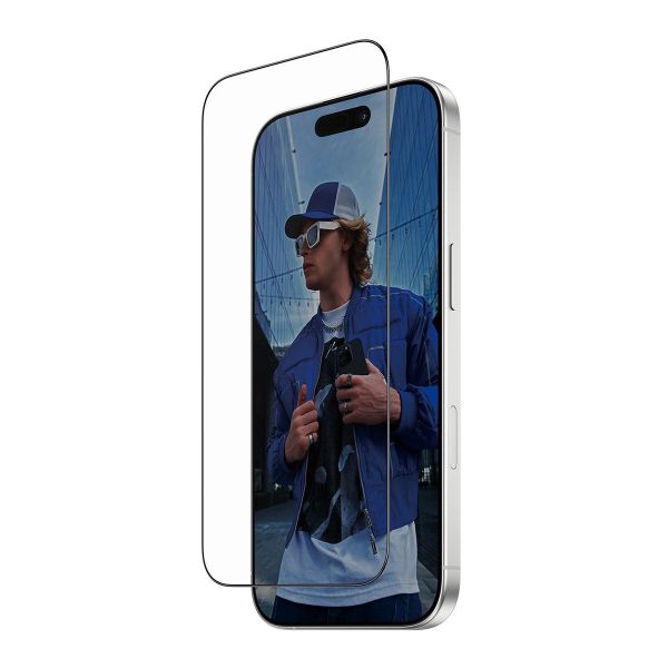 PanzerGlass Screen Protector w. Black Frame iPhone 17 | iPhone 16 Pro | Ultra-Wide Fit w. Fastfit in-a-box (PG48418)