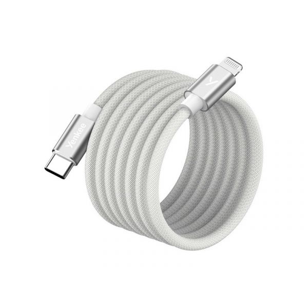 YENKEE YCU MAGNETIC 01 wh USB-C/Lightning adatkábel (37000585) fehér