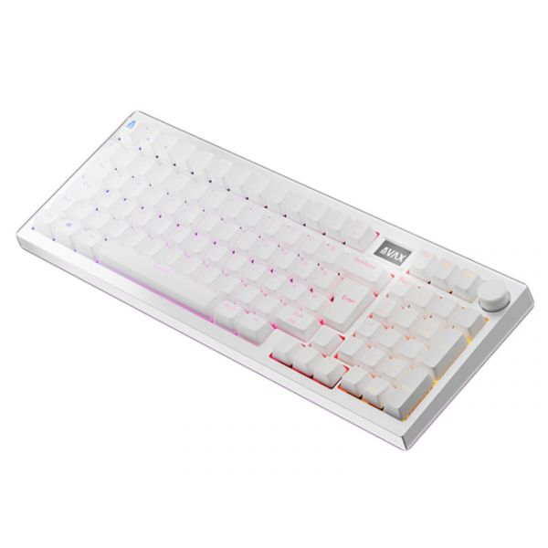AVAX GM03 PRO 98% vezeték nélküli billentyűzet, Gateron sárga kapcsolókkal, Magyar, fehér (GM03Y_PRO_White)