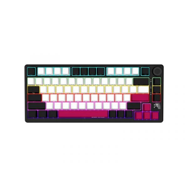 Lorgar KBP7075W vezeték nélküli gaming billentyűzet 75% mech RGB, fekete (LRG-KBP7075W-BK)