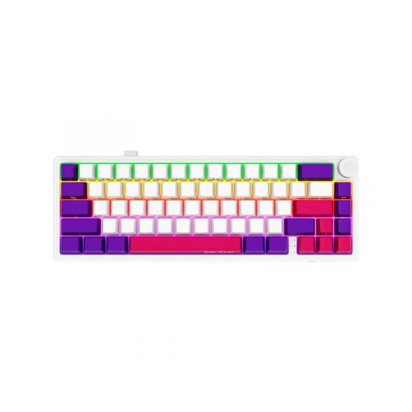 Lorgar KBP70MW vezeték nélküli gaming billentyűzet 65% mech RGB, fehér (LRG-KBP70MW-WH)