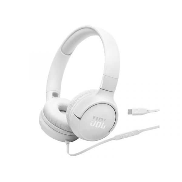 JBL Tune 520C vezetékes fejhallgató, Fehér (JBLT520CWHT)