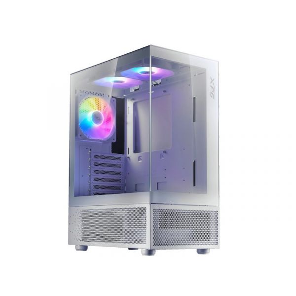 ADATA XPG Invader X Mini ATX PC ház, 5x120mm RGB ventilátor, Tápegység nélkül, üvegfalú, fehér (INVADERXMINIMT-WHCWW)