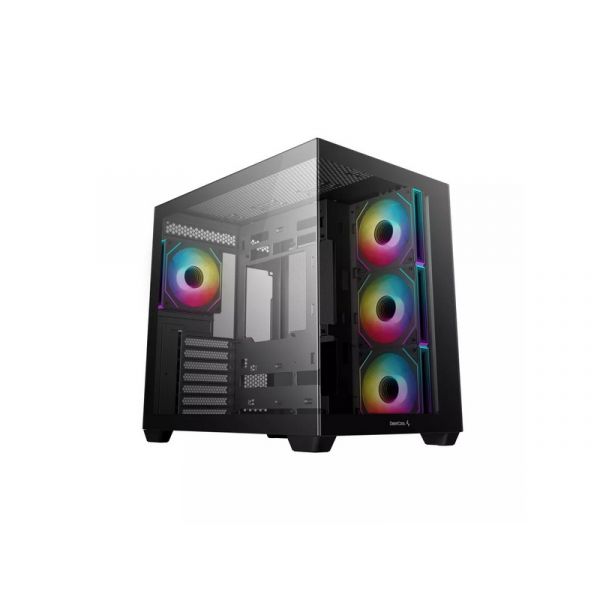DEEPCOOL CG530 4F ATX PC ház, Tápegység nélkül, Fekete, Üvegfalú (R-CG530-BKADA4-G-1)