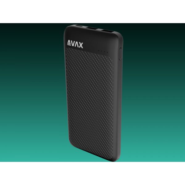 AVAX PB120 LIGHTY+ 20W 10.000mAh powerbank USB-C (PD 3.0) + 2×USB-A, fekete