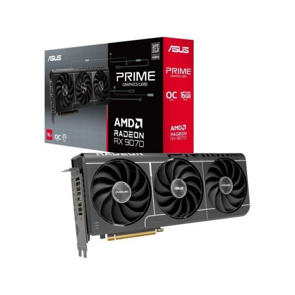 ASUS PRIME AMD RX9070 16GB OC Videókártya (PRIME-RX9070-O16G-EVO)