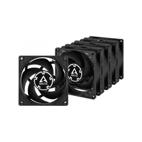 ARCTIC COOLING Rendszerhűtő Ventilátor P8 PWM PST Fekete, 8cm (5-PACK)