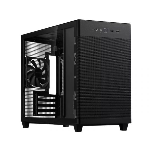 Asus Prime AP201 TG mini számítógépház, fekete