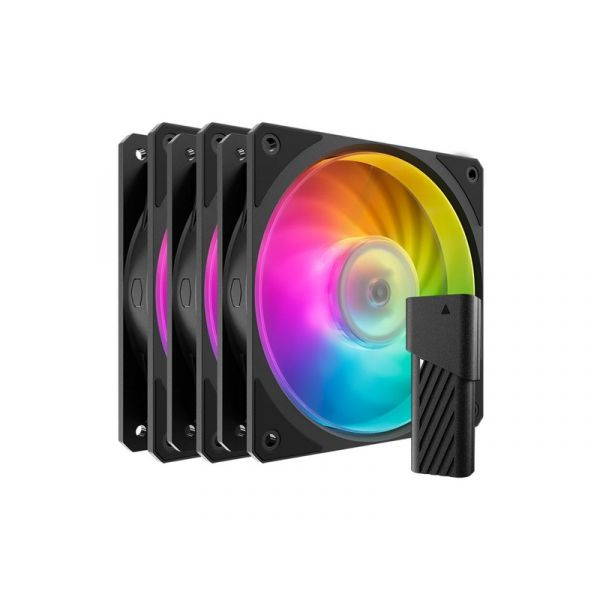 Cooler Master Case 12cm Mobius 120P ARGB 3-Pack Kit hűtőventilátor csomag, fekete