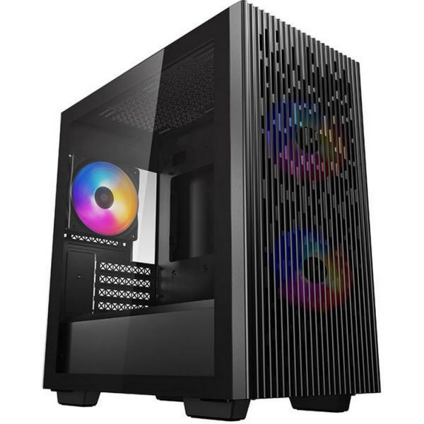 DEEPCOOL Ház Mini-ITX/Micro-ATX MATREXX 40 3FS Tápegység nélkül, Fekete, Üvegfalú