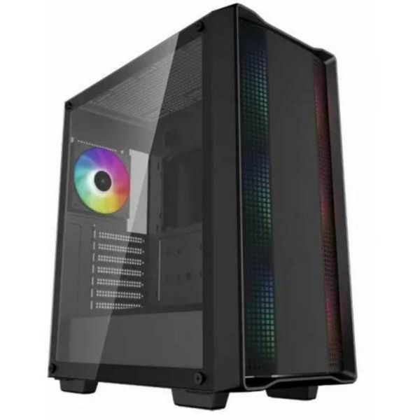DEEPCOOL Ház ATX CC560 ARGB V2 Tápegység nélkül, Fekete Üvegfalú