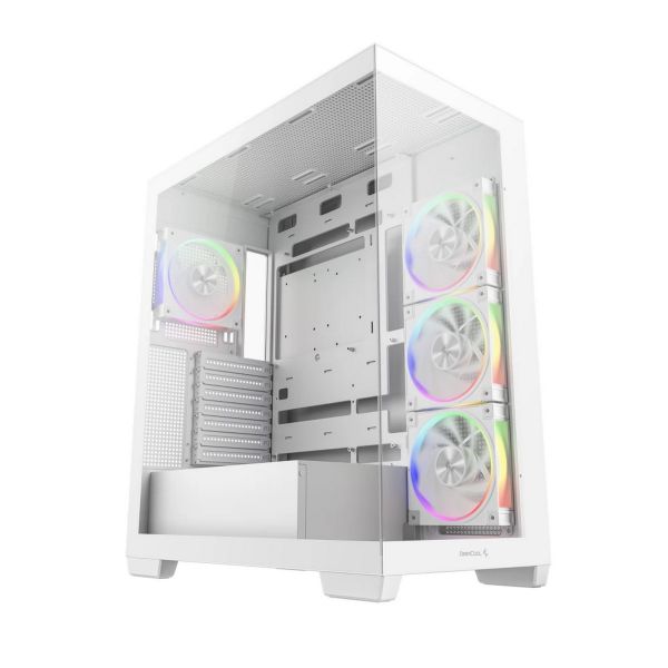 DEEPCOOL Ház ATX CG580 4F V2 WH Tápegység nélkül, Fehér Üvegfalú
