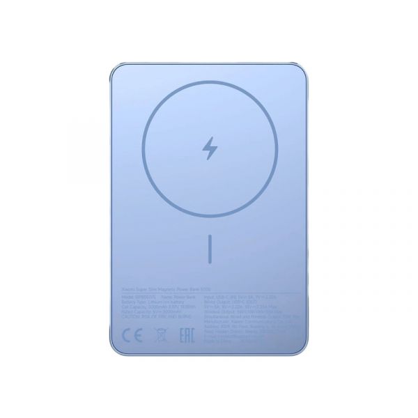 XIAOMI MagSafe kompatibilis Power Bank, 5000mAh, kék (BHR08POGL)