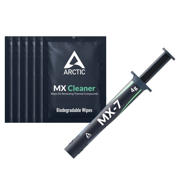 ARCTIC COOLING MX-7 Hűtőpaszta, 4g + MX Tisztitókendő Hűtőpasztához (ACTCP00092A)