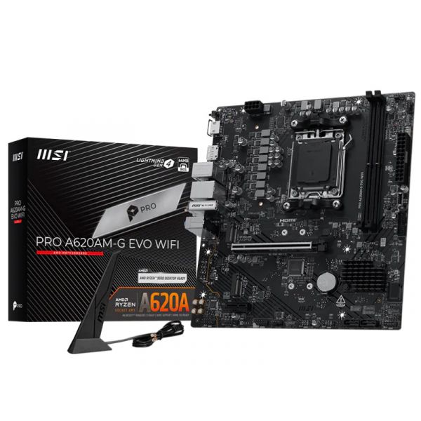 MSI PRO A620AM-G EVO WIFI AM5 m-ATX Alaplap