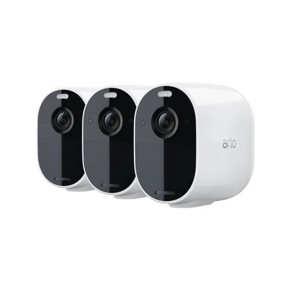 Arlo Essential Outdoor Security Camera - 3 Camera Kit - (Base station not included), White - VMC2330-100EUS