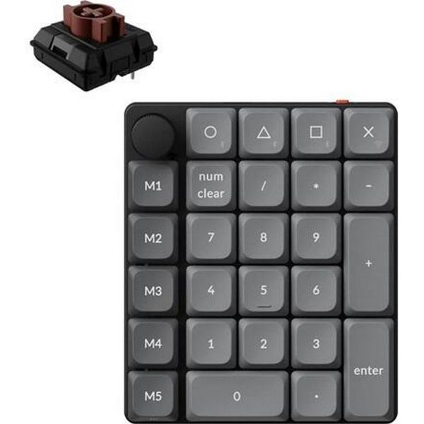 Keychron K0 Max Bluetooth, Vezeték Nélküli Mechanikus Numerikus Billentyűzet, Fekete (K0M-H3)