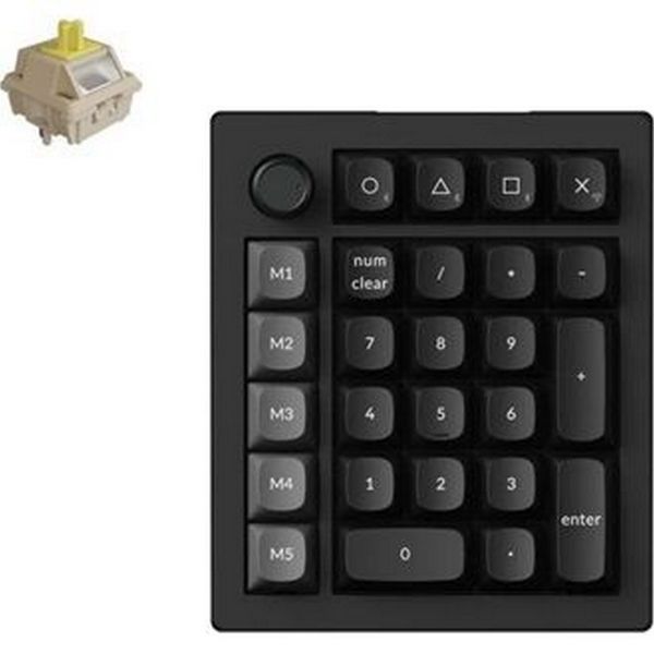 Keychron V0 Ultra 8K Bluetooth, Vezeték nélküli Mechanikus Numerikus Billentyűzet, Fekete (V0U-D4)