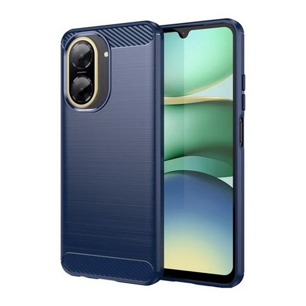 Gigapack Szilikon telefonvédő (ütésállóság, légpárnás sarok, szálcsiszolt, karbon minta) SÖTÉTKÉK (GP-169313)