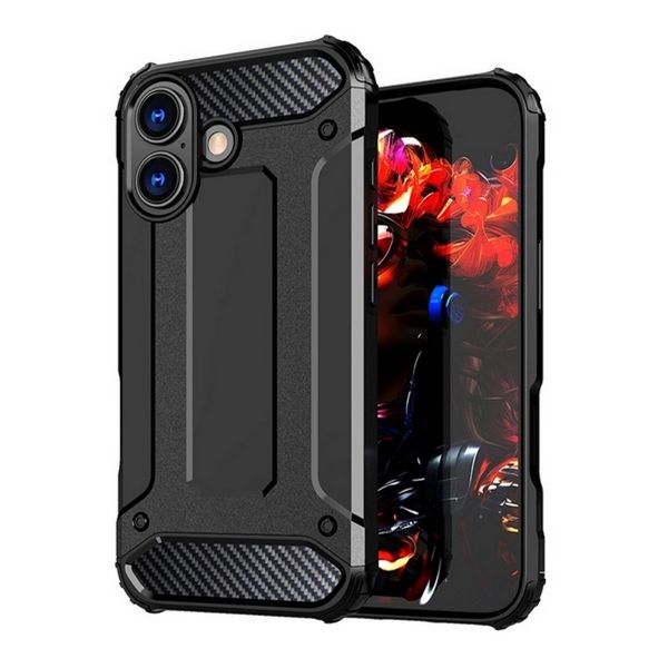 Gigapack Defender szilikon telefonvédő (ütésállóság, légpárnás sarok, fémhatás) FEKETE (GP-173257)