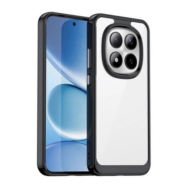 Gigapack Szilikon telefonvédő (ütésállóság, átlátszó hátlap) FEKETE (GP-180588)