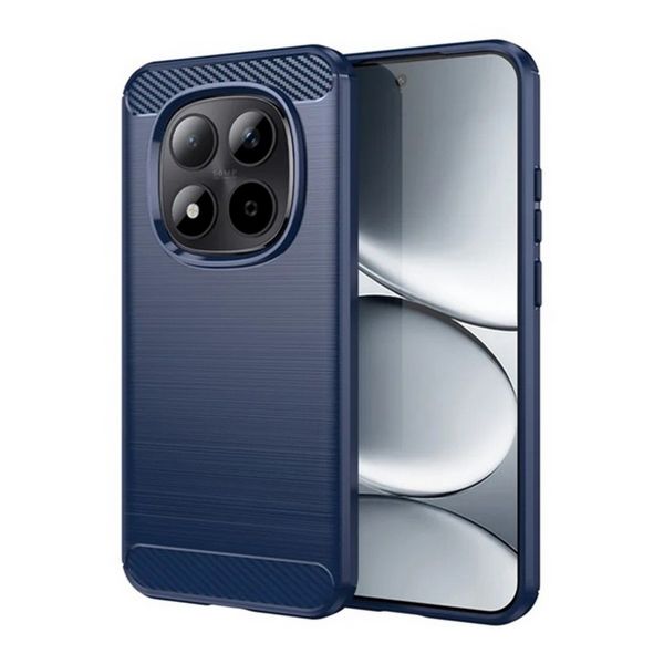 Gigapack Szilikon telefonvédő (ütésállóság, légpárnás sarok, szálcsiszolt, karbon minta) SÖTÉTKÉK (GP-180661)