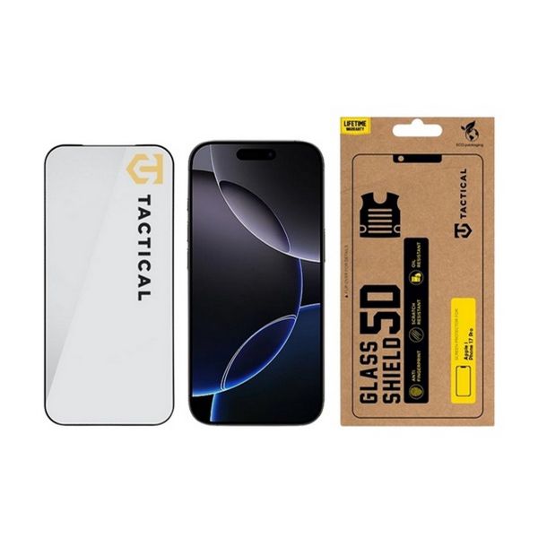 TACTICAL GLASS SHIELD 5D képernyővédő üveg (5D, 0.33mm, 9H) FEKETE (57983127179)