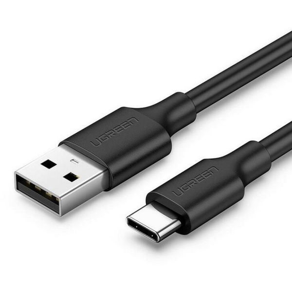 UGREEN US287 adatkábel (USB - Type-C, 3A, gyorstöltő, 200cm) FEKETE (60118)