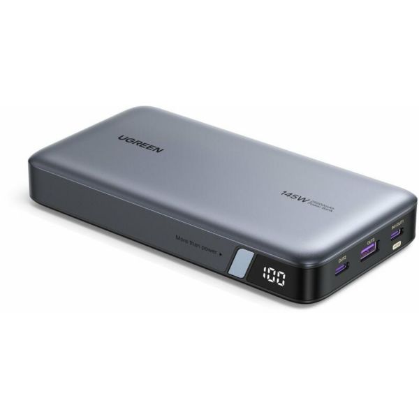 UGREEN PB205 powerbank 25000mAh, USB + 2x USB-C, 145W PD (szürke) (90597A)