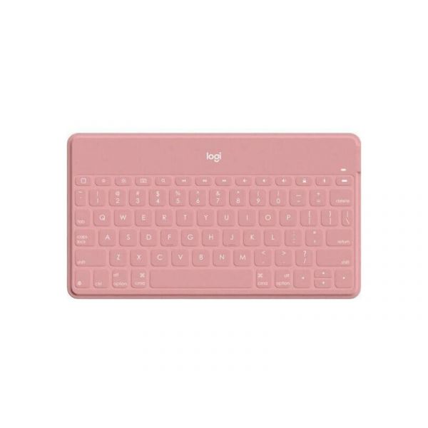 Logitech Keys-to-go Ultra-light, Ultra-Portable Bluetooth Keyboard for iPhone, iPad, Apple TV and Mac - BlushPink - UK (920-010059)