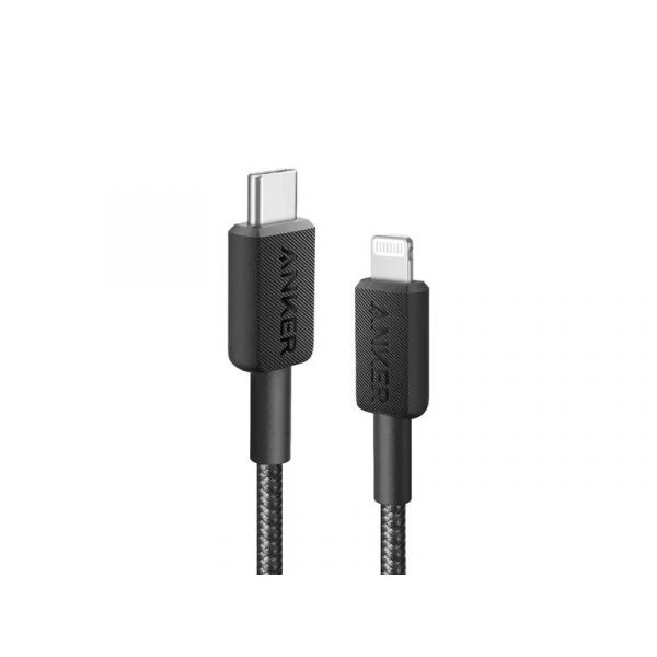 Anker 322 USB-C to Lightning Cable (0.9m Braided) Black (A81B5G11)
