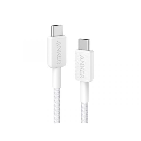 Anker 322 USB-C to USB-C Cable (0.9m Braided) White (A81F5G21)