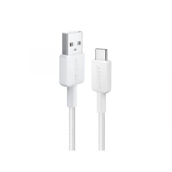 Anker 322 USB-A to USB-C Cable (0.9m Braided) White (A81H5G21)