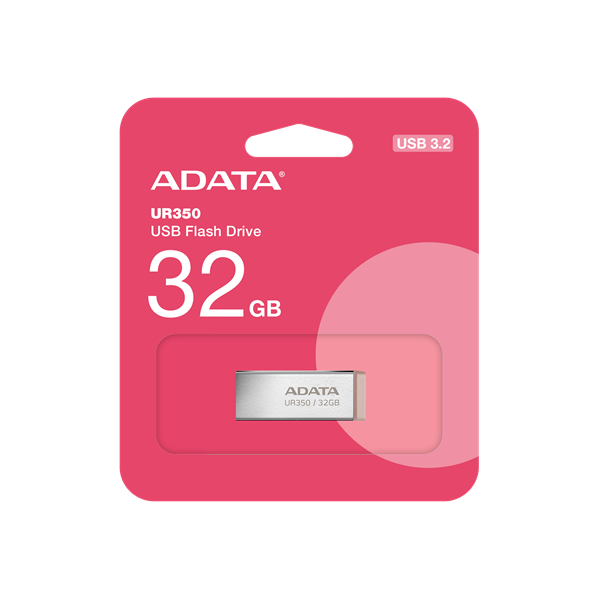 ADATA Pendrive 32GB, UR350 USB 3.2, fémházas, barna (UR350-32G-RSR/BG)