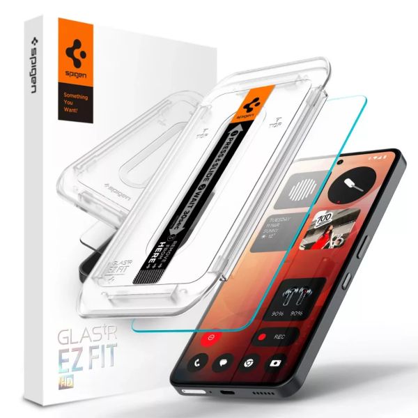 SPIGEN EZ FIT HD képernyővédő üveg (2.5D, ultravékony, 0.2mm, 9H + segédkeret) ÁTLÁTSZÓ - Nothing Phone 3a/ 3a Pro (AGL09429)