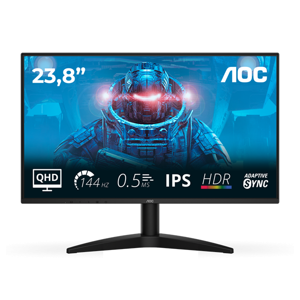 AOC IPS QHD 144Hz Gaming monitor 23.8" Q24B36X, 2560x1440, 16:9, 300cd/m2, 4ms, 1xDisplayPort/1xHDMI (Q24B36X