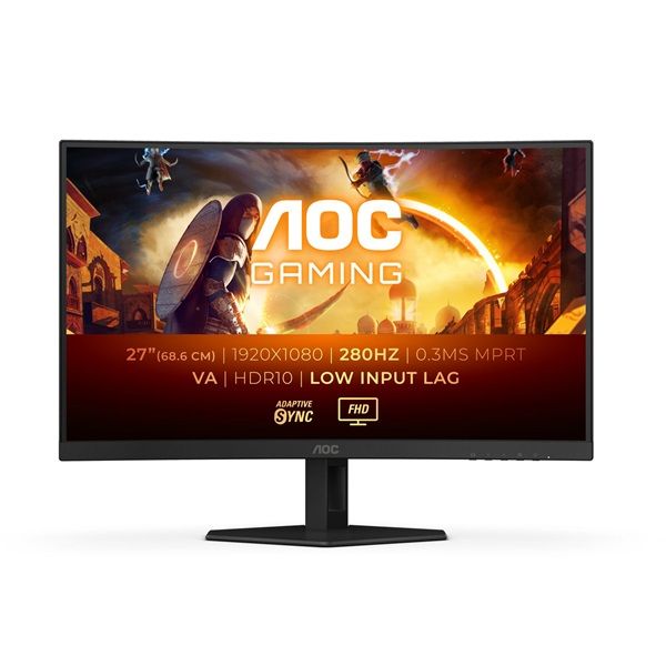 AOC Agon 27" FHD VA Ívelt 280Hz Gaming monitor (C27G4ZXE)