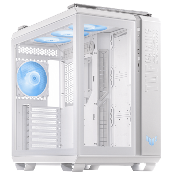 ASUS Ház TUF Gaming GT502 Plus, 750W (AP-750G), Fehér, Üvegfalú (GT502 PLUS/WHT/TG + AP-750G)