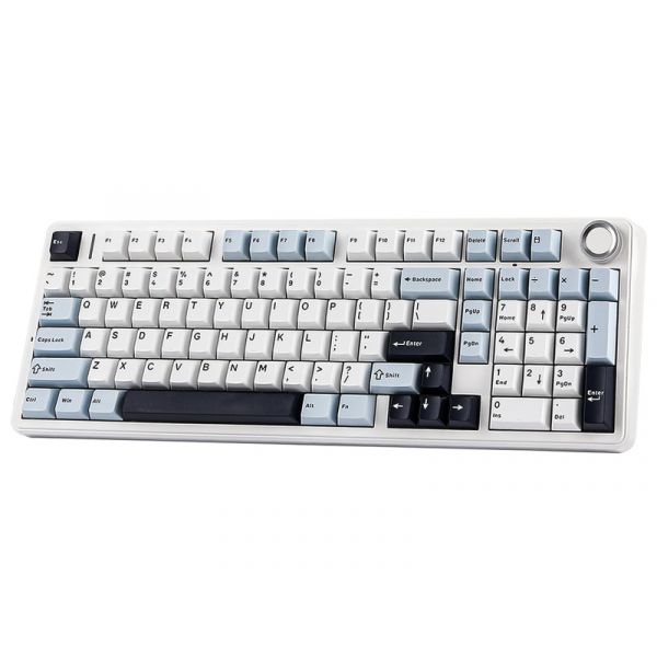 AULA F99 PRO Vezeték Nélküli Mechanikus Gamer Billentyűzet (AU-F99S-2) fehér-kék