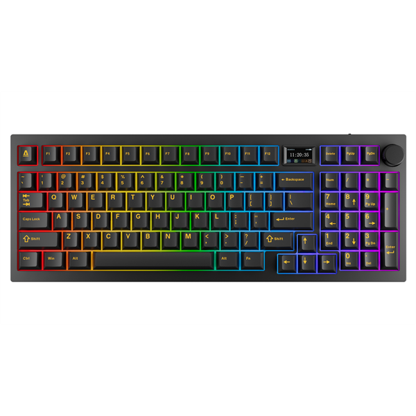 AVAX Vezetékes/Vezeték Nélküli Billentyűzet GM03 PRO USB, Fekete, Mechanikus, Red Switch, HUN (GM03R PRO)