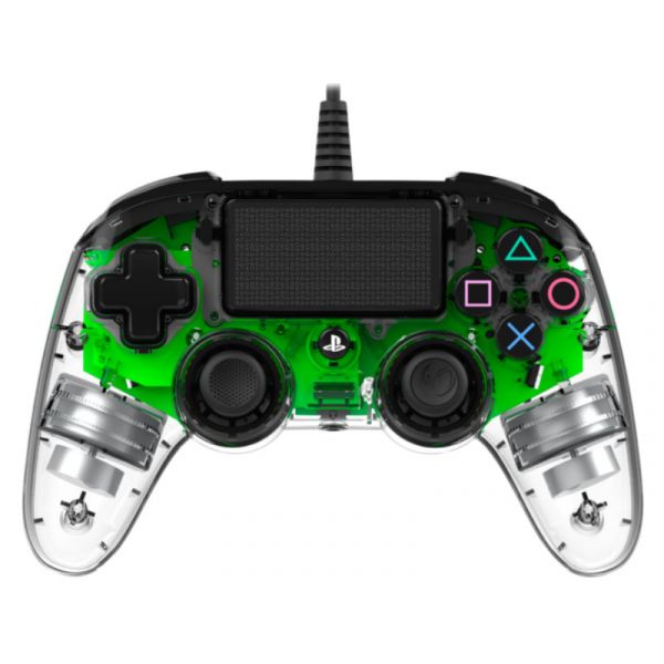 Bigben PS4 Nacon Világító Compact Vezetékes Kontroller (PS4OFCPADCLGREEN) Halványzöld
