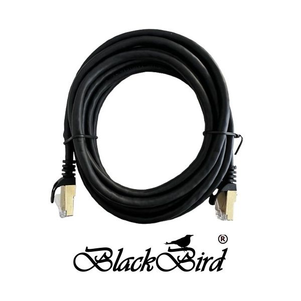 BLACKBIRD Kábel Patch UTP CAT.6A 1m Fekete