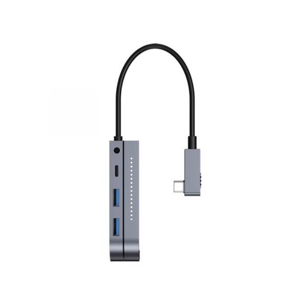 Baseus Bend Angle No.7 USB Type-C HUB, szürke (CAHUB-CWJ0G)
