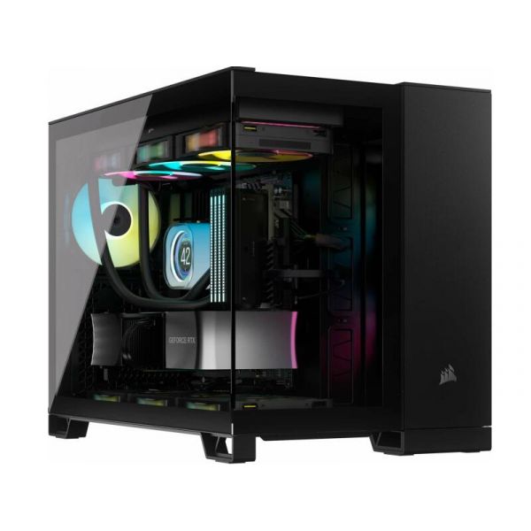 CORSAIR Ház 2500X Edzettt Üveg PC Ház Tápegység nélkül (CC-9011265-WW) fekete