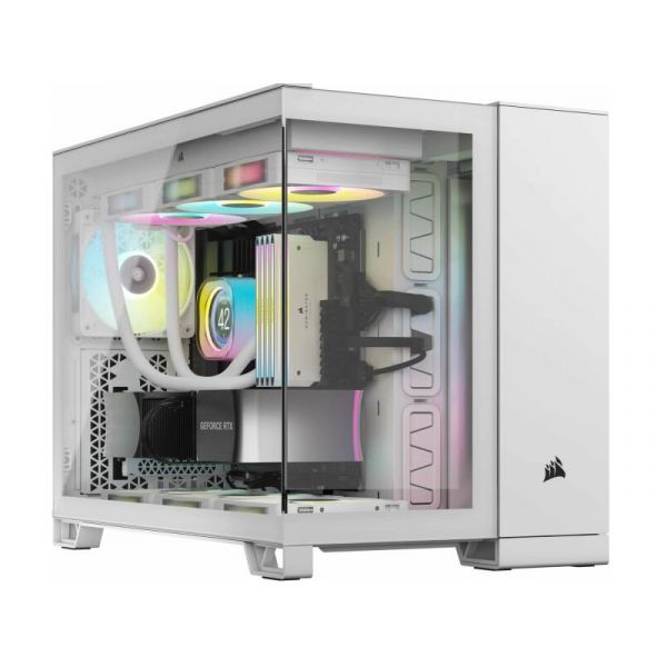 CORSAIR Ház 2500X Edzettt Üveg PC Ház Tápegység nélkül (CC-9011266-WW) fehér