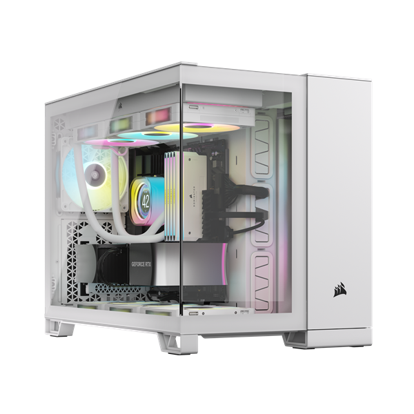 CORSAIR iCUE LINK 2500X RGB Edzett Üveg PC Ház Tápegység nélkül CC-9011268-WW) fehér