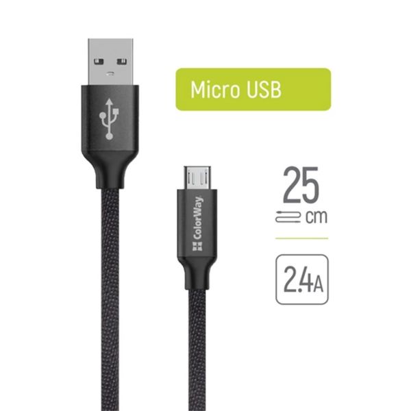 COLORWAY USB‑C → USB‑C kábel, 48W PD, 1 m, fekete (CW‑CBUC048‑BK)