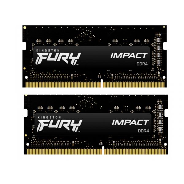 KINGSTON FURY Impact 16GB (Kit of 2) DDR4 3200MHz CL20 notebook memória (KF432S20IBK2/16)